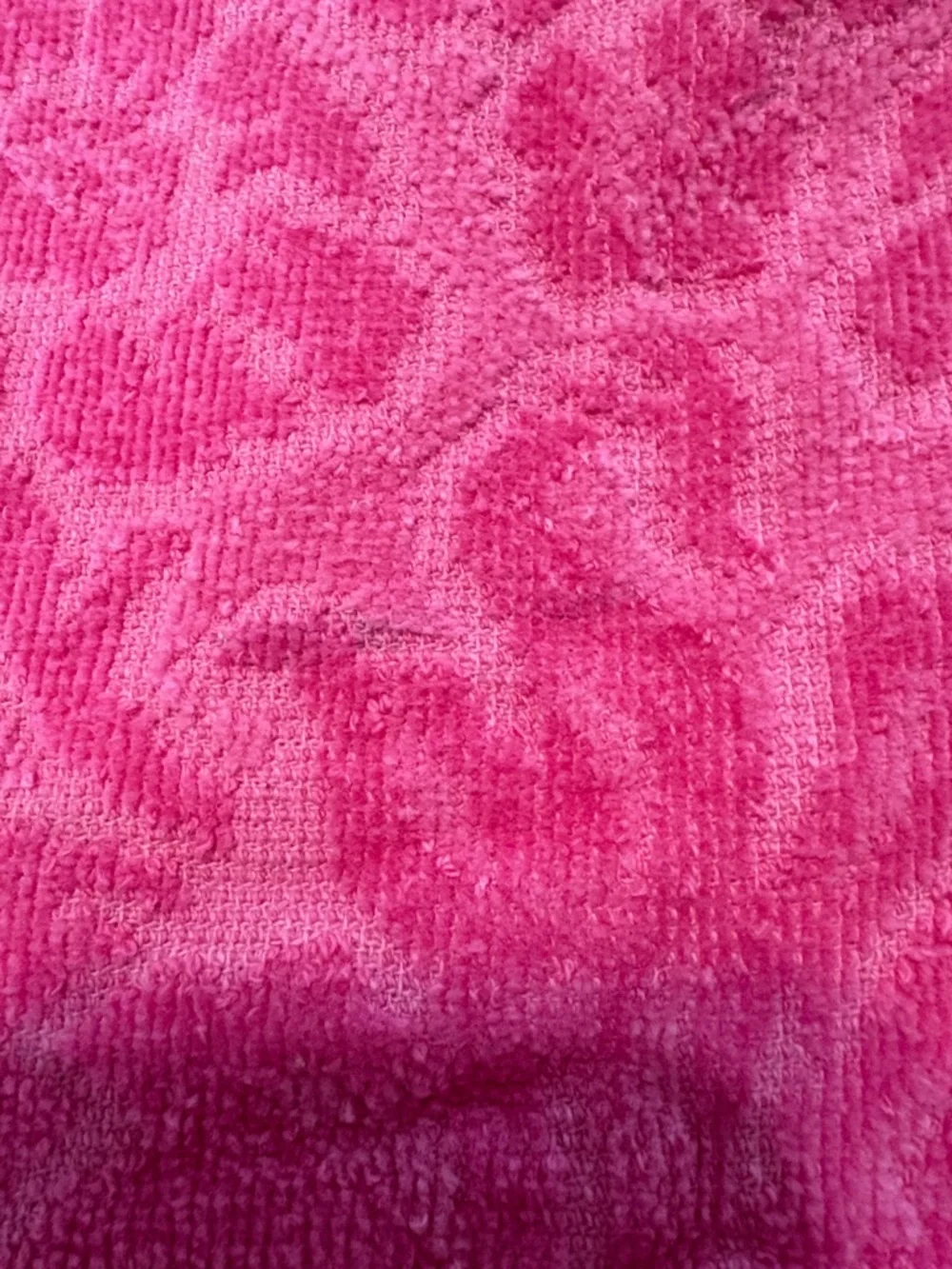 Martex Hot Pink Brocade Floral VTG Bath Towels Hand Towel
